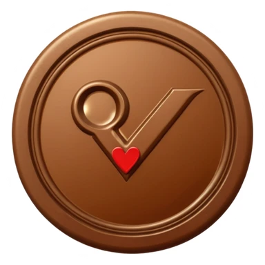 wax seal in the form of a check mark sticker