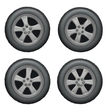 Broken tire with no air sticker