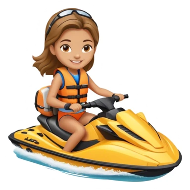 Girl on jetski sticker