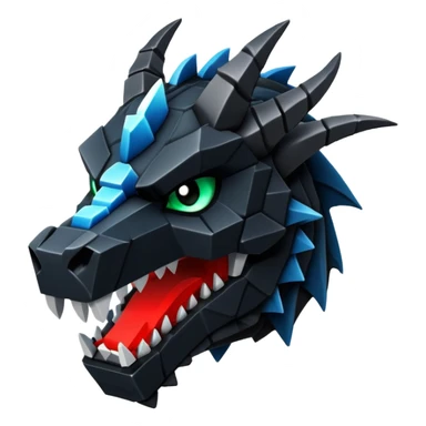 Minecraft black dragon head sticker