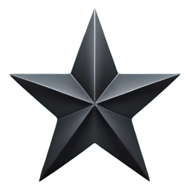 Black star over dark blue background. sticker