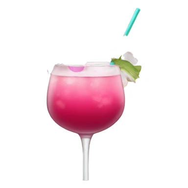 Cocktail with pink flowers sticker
