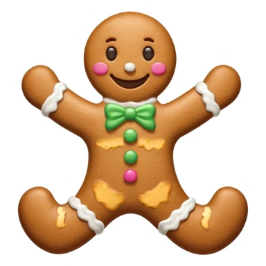 gingerbread man with bitten off leg sticker
