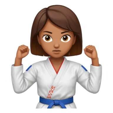 karate lady sticker