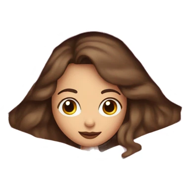 Brunette caucasian woman with pink lips cuddled in a big blanket sticker