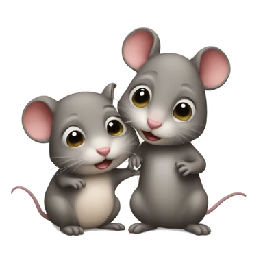 Boy and girl rat in love  sticker
