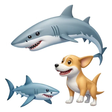 Köpek baligi ile köpek sticker