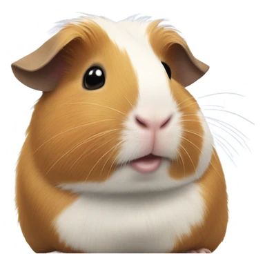 Guinea pig wearing nametag Julie sticker