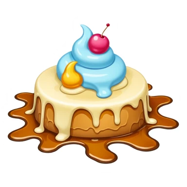 Ice cream fallen on the ground sticker