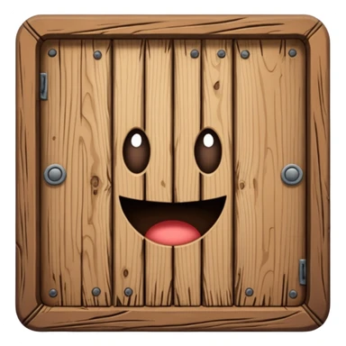 Wooden trap door sticker