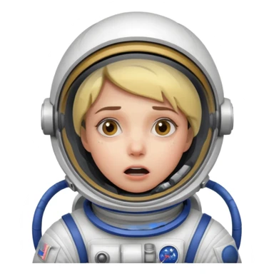astronaut woman with broken helmet sticker