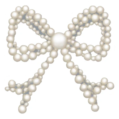 bow made of pearls  sticker