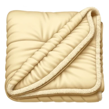 Cream colored blanket folded sticker