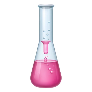 pink liquid in test tube simple bubbling sticker