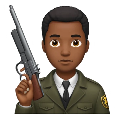 black man with a gun sticker