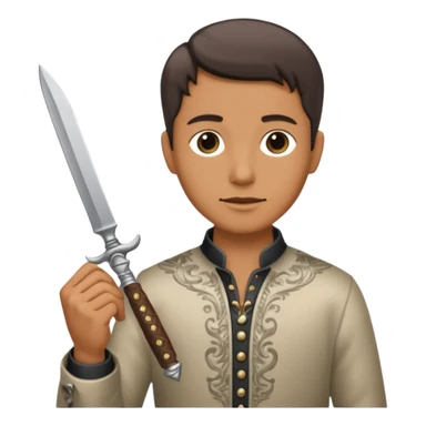 Old knife, royalty knife in the auction sticker