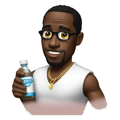 P.diddy holding a babyoil bottle  sticker