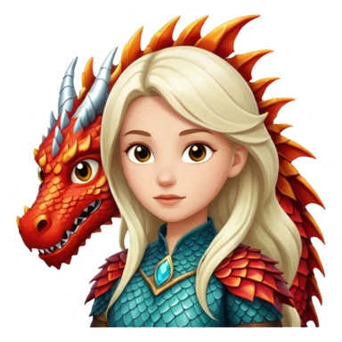 White girl dragon emoji sticker