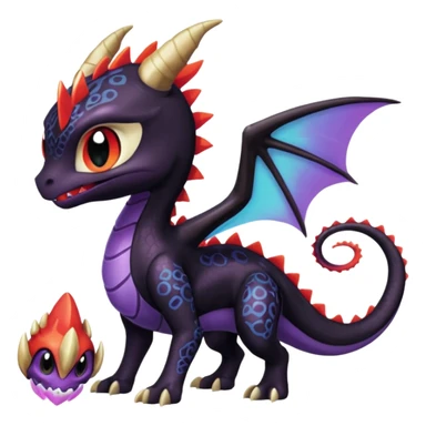Meloetta-Cynder-Spyro-Toothless-Fakémon-creature-hybrid sticker