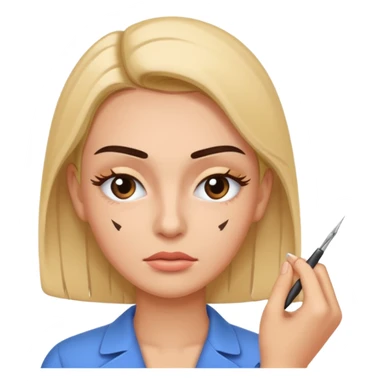 tweezers eyebrows sticker