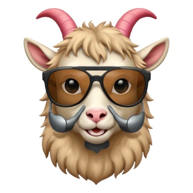 Goat with black sunglasses  sticker