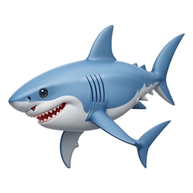 Shark with blue Nike shoes sticker