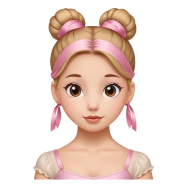 ballet bun girl sticker