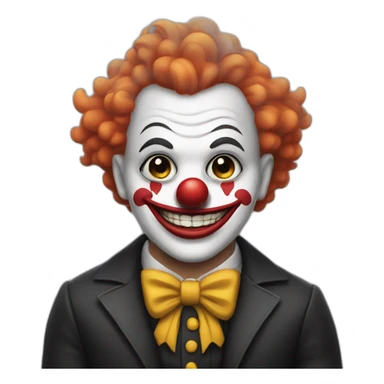 Clown wearing a batman suite sticker
