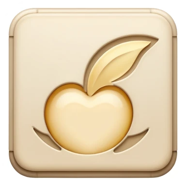 Letter color pale beige creamy sticker