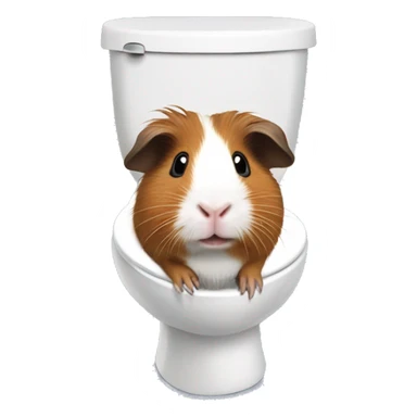 Guinea pig in the toilet sticker