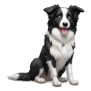 Border collie dog at the beach  sticker