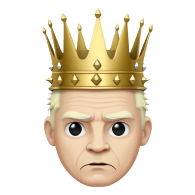 old king punk with crown sticker