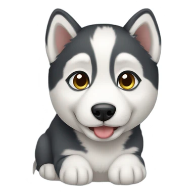 husky puppy sticker