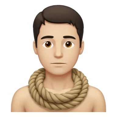 A man hung by his neck with a rope sticker