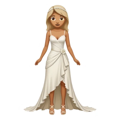 woman ripped wedding dress standing on foot sticker