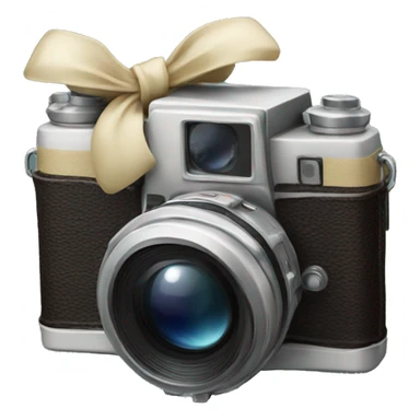 film camera with a bow sticker