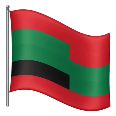 Pan African-African American Flag (Red-Black and Green horizontal stripes) sticker