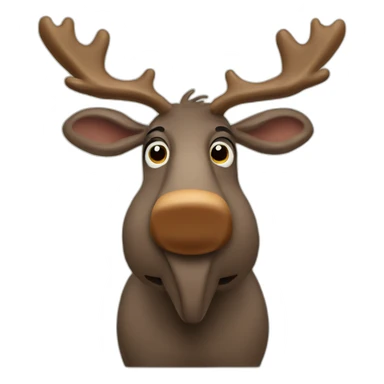 cute bullwinkle moose sticker