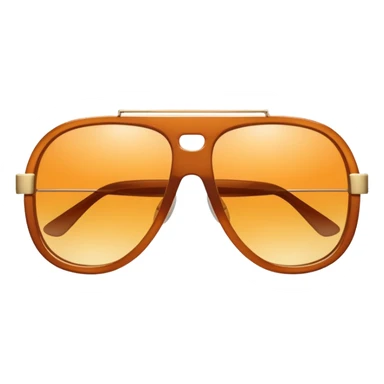 Retro oversized 70s sunglasses with large tinted lenses and thick frames, aviator style sticker