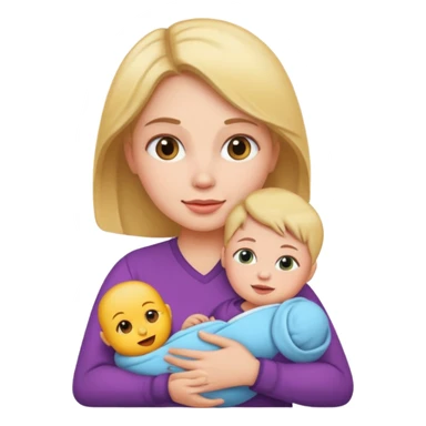 woman holding baby emoji sticker