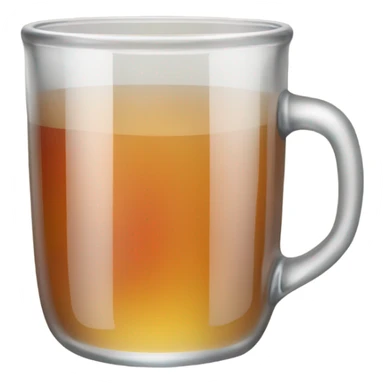 a clear glass of hot apple cider sticker