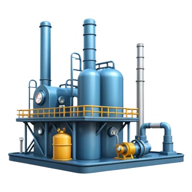 oil pumping station steel shiny sticker