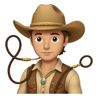 cowboy with lasso sticker