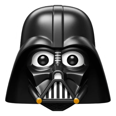 Darth Vader as a LEGO minifigure helmet close-up sticker