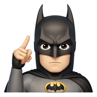 Batman giving the middle finger    sticker