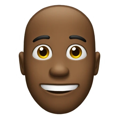Black happy simple emoji face for whatsapp sticker