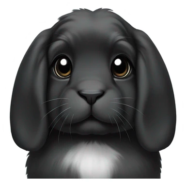 Black holland lop bunny sticker