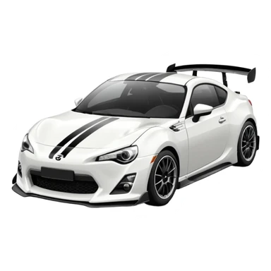 gt86 white sport racing car sticker