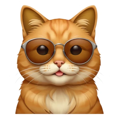 Cat with sunglasses in the sun  sticker