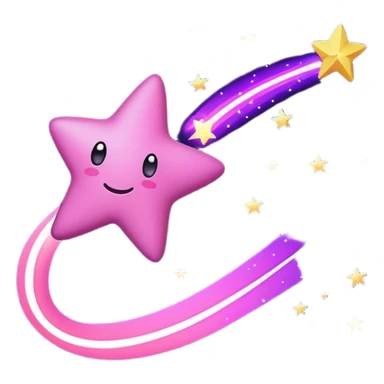 purple-pink shooting star sticker